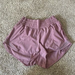Pink Lululemon Hotty Hot Shorts